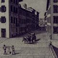 Veduta della Via Borra di Livorno del Ponte di Marmo