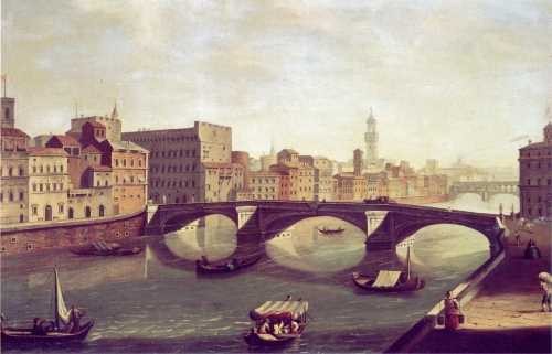 L'Arno al ponte a Santa Trinita