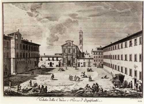 Veduta della Chiesa e Piazza d'Ognissanti