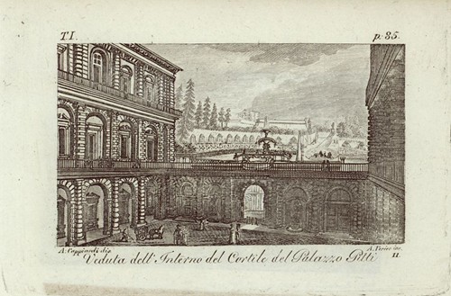 Veduta dell'Interno del Cortile del Palazzo Pitti
