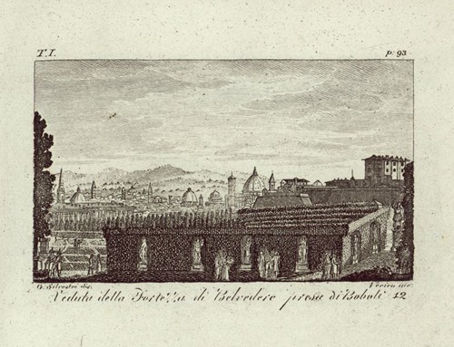 Veduta della Fortezza di Belvedere presso di Boboli