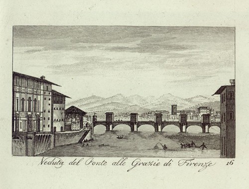 Veduta del Ponte alle Grazie di Firenze