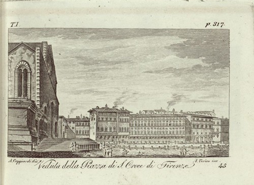 Veduta della Piazza di S. Croce di Firenze