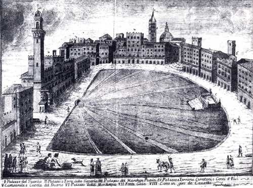 Veduta di Piazza del Campo a Siena