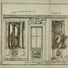 Disegno dell'ingresso della Libreria Magliabechiana fatto da Rinaldo Botti l'anno 1734