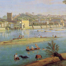  Particolare della Veduta dalla Pescaia di S. Niccolò a Firenze di Gaspar van Wittel